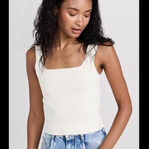 Reformation Julia Rib Knit Sweater Tank | Ivory | Size Small